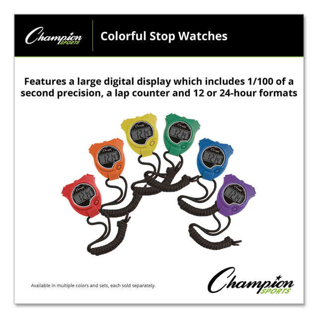 WaterResistant Stopwatches by Champion Sports CSI910SET