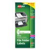 AVE2181 - Mini-Sheets Permanent File Folder Labels, 0.66 x 3.44, White, 12/Sheet, 25 Sheets/Pack