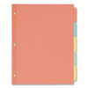 AVE11508 - Write and Erase Plain-Tab Paper Dividers, 5-Tab, 11 x 8.5, Multicolor, 36 Sets