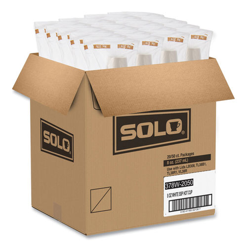 Single-Sided Poly Paper Hot Cups by SOLO® SCC378W2050