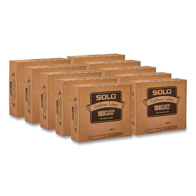 Guildware Extra Heavyweight Plastic Cutlery, Knives, White, 100/Box, 10 Boxes/Carton Guildware Extra Heavyweight Plastic Cutlery, Knives, White, 100/Box, 10 Boxes/Carton