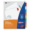 AVE11222 - Insertable Big Tab Dividers, 8-Tab, 11.13 x 9.25, White, Assorted Tabs, 1 Set