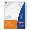 AVE11223 - Insertable Big Tab Dividers, 8-Tab, 11.13 x 9.25, White, Clear Tabs, 1 Set