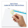 AVE11438 - Print and Apply Index Maker Clear Label Dividers, Extra Wide Tab, 5-Tab, White Tabs, 11.25 x 9.25, White, 1 Set