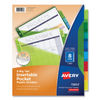 AVE11903 - Insertable Big Tab Plastic 1-Pocket Dividers, 8-Tab, 11.13 x 9.25, Assorted, 1 Set