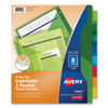 AVE11907 - Insertable Big Tab Plastic 2-Pocket Dividers, 8-Tab, 11.13 x 9.25, Assorted, 1 Set