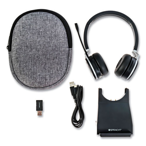 ZuM BT Prestige Combo Binaural Over The Head Headset with USB Dongle by Spracht SPTZUMBTP410