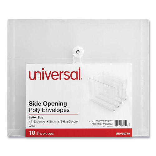 Side Opening Poly Envelopes by Universal® UNV50770 | OnTimeSupplies.com