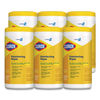 CLO15948CT - Disinfecting Wipes, 1-Ply, 7 x 8, Lemon Fresh, White, 75/Canister, 6/Carton