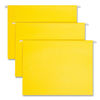 SMD64069 - Colored Hanging File Folders with 1/5 Cut Tabs, Letter Size, 1/5-Cut Tabs, Yellow, 25/Box