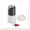 UNV10081 - Round Message Stamp, STAR, Pre-Inked/Re-Inkable, Red