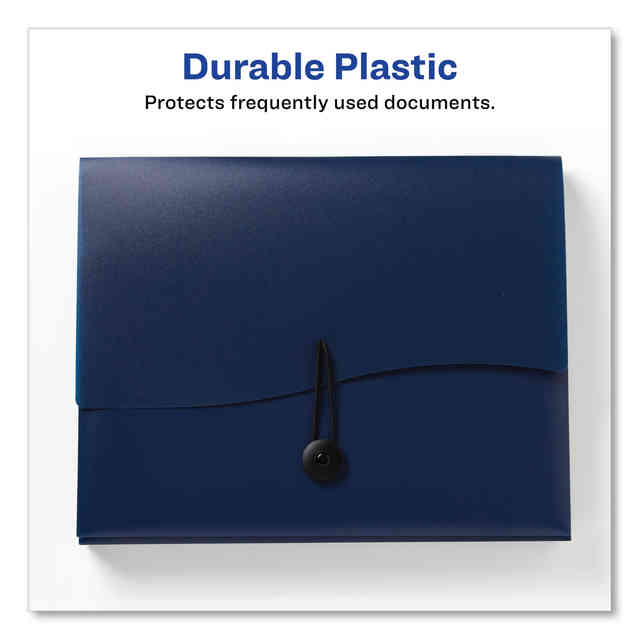 Slide and View Expanding File, 6 Sections, Hook/Loop Closure, Letter Size, Navy Blue Slide and View Expanding File, 6 Sections, Hook/Loop Closure, Letter Size, Navy Blue