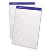 TOP20320 - Perforated Writing Pads, Wide/Legal Rule, 50 White 8.5 x 11.75 Sheets, Dozen