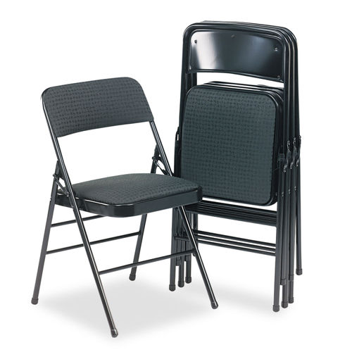 Deluxe Fabric Padded Seat Back Folding Chairs By Cosco