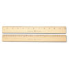 ACM10375 - Wood Ruler, Metric and 1/16" Scale with Single Metal Edge, 12"/30 cm Long