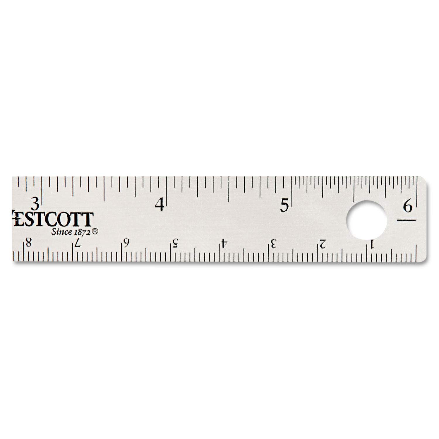 Stainless Steel Office Ruler With Non Slip Cork Base by Westcott