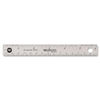 ACM10414 - Stainless Steel Office Ruler With Non Slip Cork Base, Standard/Metric, 6" Long