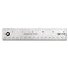 ACM10415 - Stainless Steel Office Ruler With Non Slip Cork Base, Standard/Metric, 12" Long