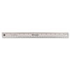 ACM10416 - Stainless Steel Office Ruler With Non Slip Cork Base, Standard/Metric, 15" Long