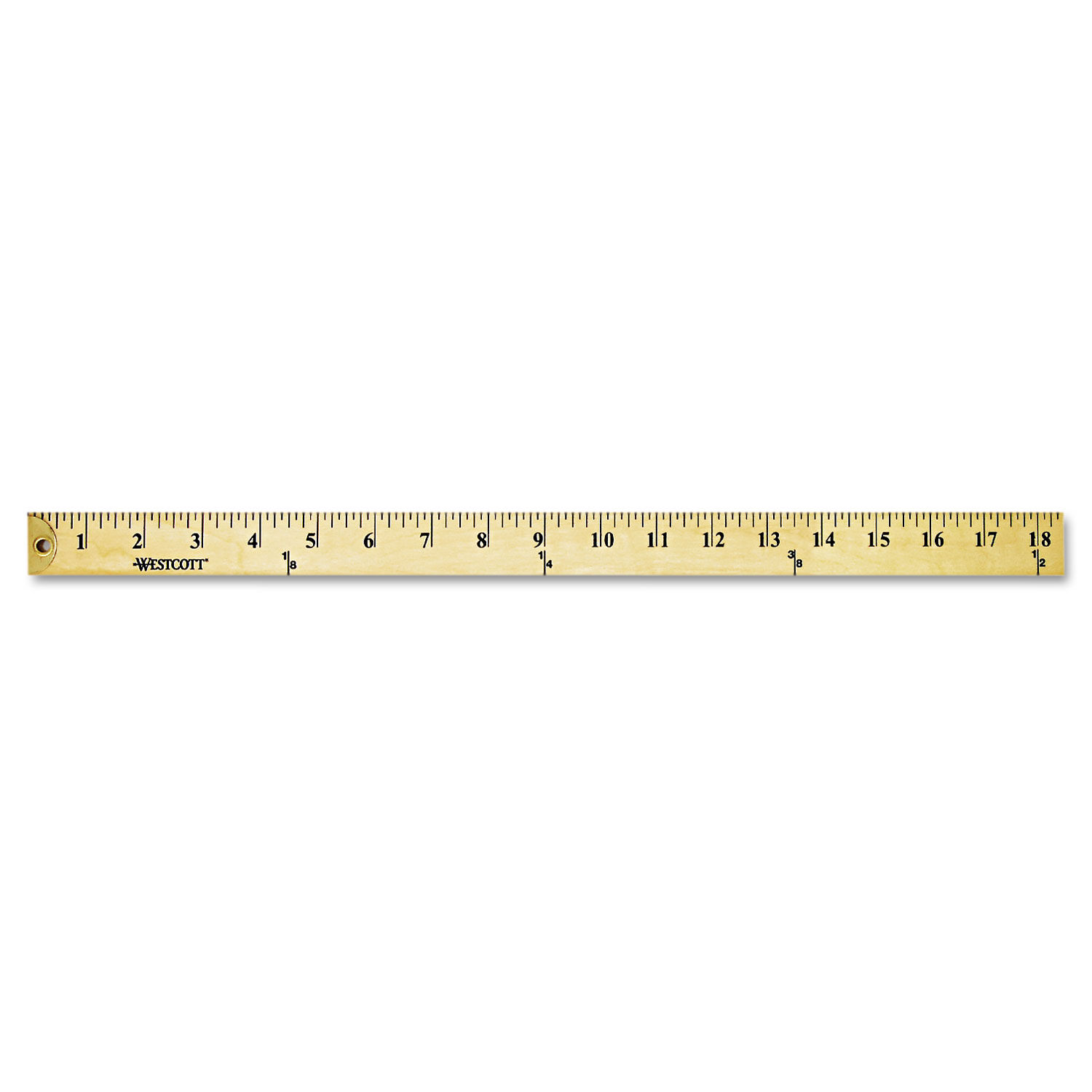 Wood Yardstick with Metal Ends, 36 Long. Clear Lacquer Finish