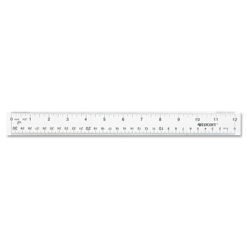Clear Flexible Acrylic Ruler, Standard/Metric, 18 inch Long, Clear | Bundle of 2 Each