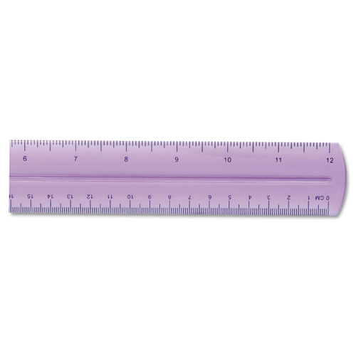 Non-Shatter Flexible Ruler, Standard/Metric, 12 Long, Plastic, Clear