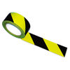 TCO14711 - Hazard Marking Aisle Tape, 2" x 108 ft, Black/Yellow