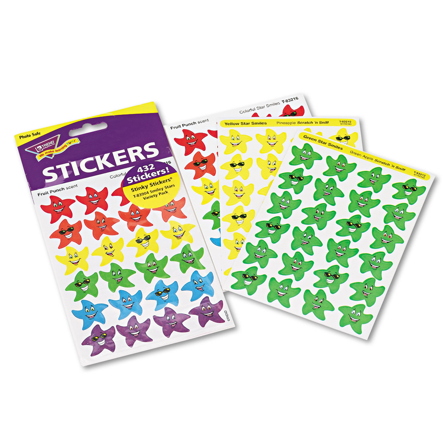 positive reinforcement colorful stars sticker sheet