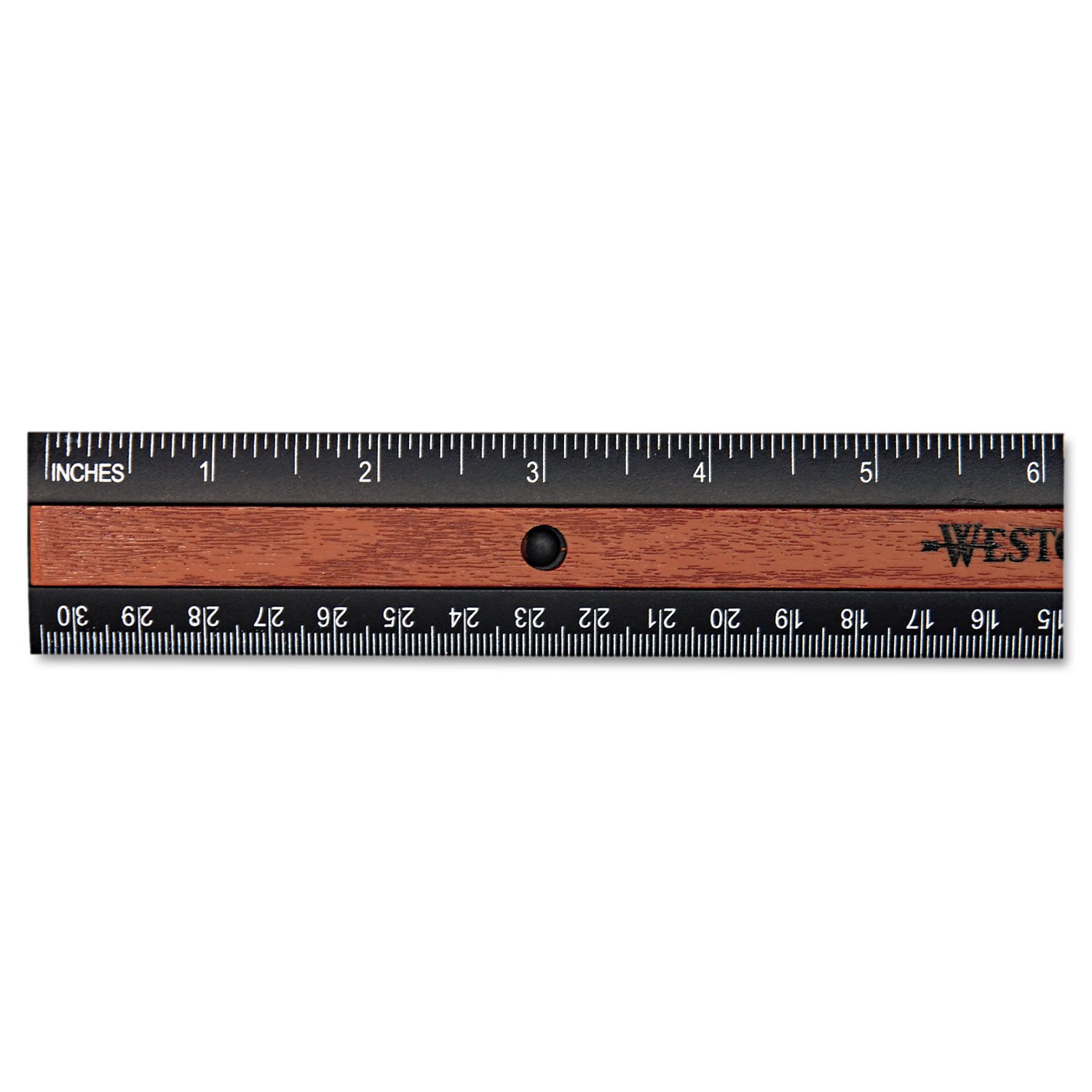 ACM14077 - Westcott 12 KleenEarth Faux Burled Wood Ruler - 12