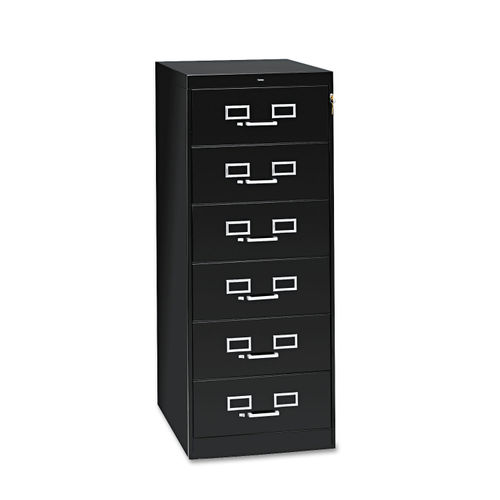 SixDrawer Multimedia/Card File by Tennsco TNNCF669BK