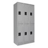 TNNDTS121836CMG - Double Tier Locker, Triple Stack, 36w x 18d x 72h, Medium Gray