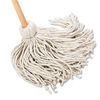 BWK120C - Handle/Deck Mops, #20 White Cotton Head, 54" Natural Wood Handle