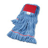 BWK503BLEA - Super Loop Wet Mop Head, Cotton/Synthetic Fiber, 5" Headband, Large Size, Blue