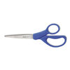 ACM41218 - Preferred Line Stainless Steel Scissors, 8" Long, 3.5" Cut Length, Blue Straight Handle