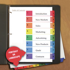 Universal® Table of Contents Dividers for Printers