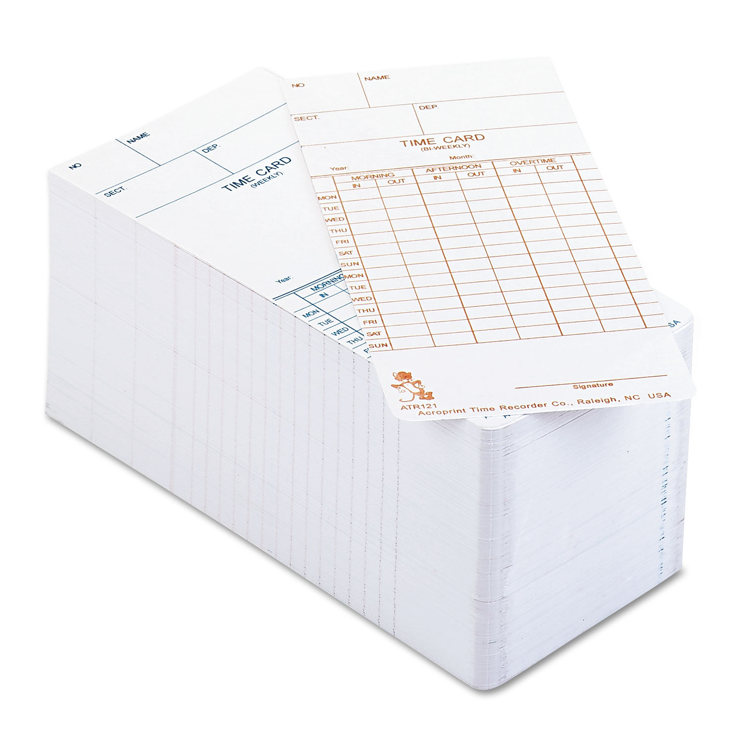 Time Clock Cards for Acroprint ATR120 by Acroprint® ACP099110000 