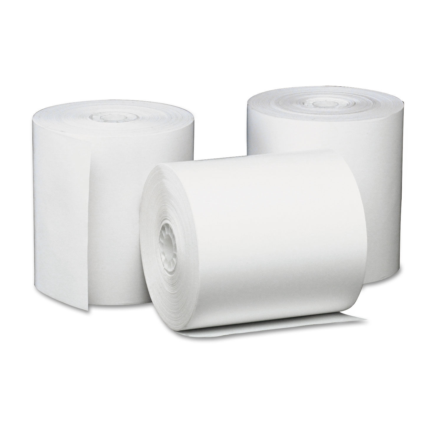 Universal Direct Thermal Print Paper Rolls, 0.38 Core, 4.38 x 127ft, White, 50/Carton