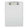 UNV40303 - Plastic Brushed Aluminum Clipboard, Portrait Orientation, 0.5" Clip Capacity, Holds 8.5 x 11 Sheets, Silver