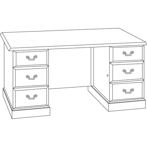 Andover Collection Executive Double Pedestal Desk By Dmi