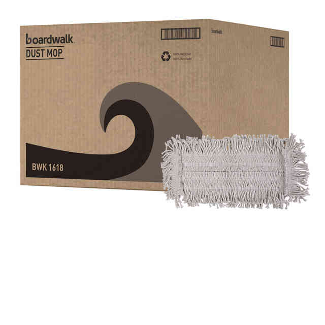 Disposable Dust Mop Head, Cotton, 18w x 5d Disposable Dust Mop Head, Cotton, 18w x 5d
