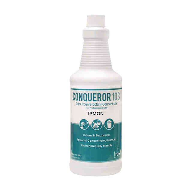 Conqueror 103 Odor Counteractant Concentrate, Lemon, 32 oz Bottle, 12/Carton Conqueror 103 Odor Counteractant Concentrate, Lemon, 32 oz Bottle, 12/Carton