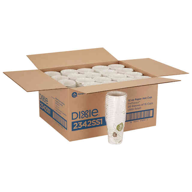 Pathways Paper Hot Cups, 12 oz, 15/Bag, 20 Bags/Carton Pathways Paper Hot Cups, 12 oz, 15/Bag, 20 Bags/Carton
