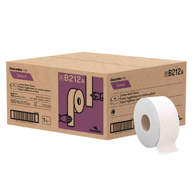 Select Jumbo Bath Tissue, Septic-Safe, 1-Ply, White, 3.3 Select Jumbo Bath Tissue, Septic-Safe, 1-Ply, White, 3.3