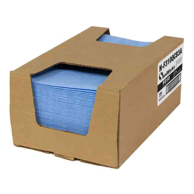 Deluxe Foodservice Wiper, 13 x 17, Blue, 150/Carton Deluxe Foodservice Wiper, 13 x 17, Blue, 150/Carton