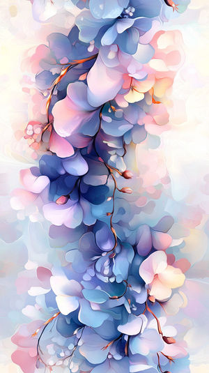 Abstract Floral Cascade