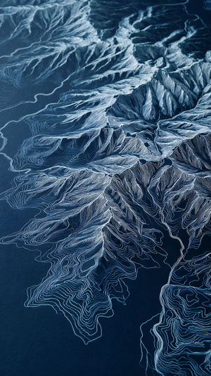 Contour Map Topography Art