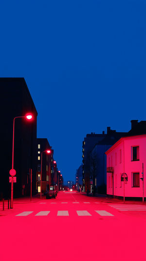 Neon City Night Scene