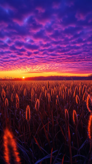Sunset Foxtail Field