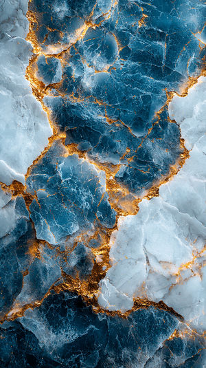 Ocean-Inspired Marble - Premium iPhone Lock Screen Wallpaper
