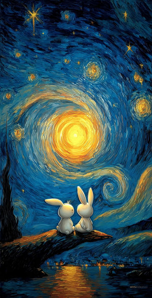 Starry Night Bunnies